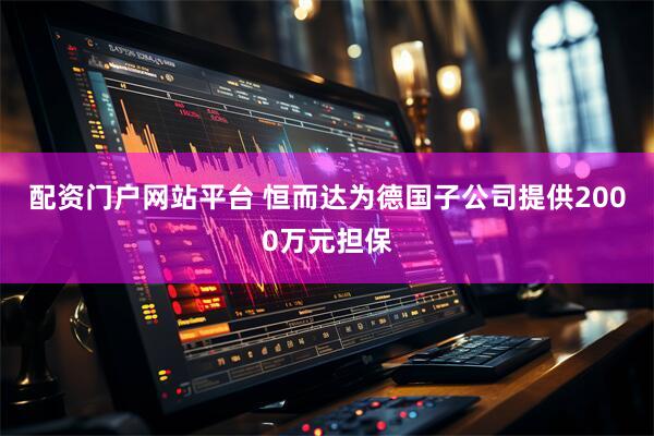 配资门户网站平台 恒而达为德国子公司提供2000万元担保